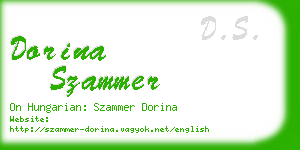 dorina szammer business card